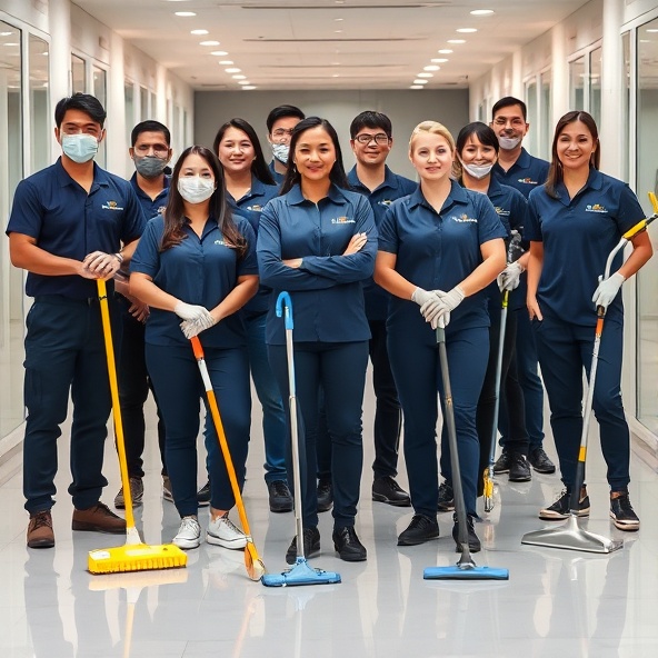 Professional cleaning team